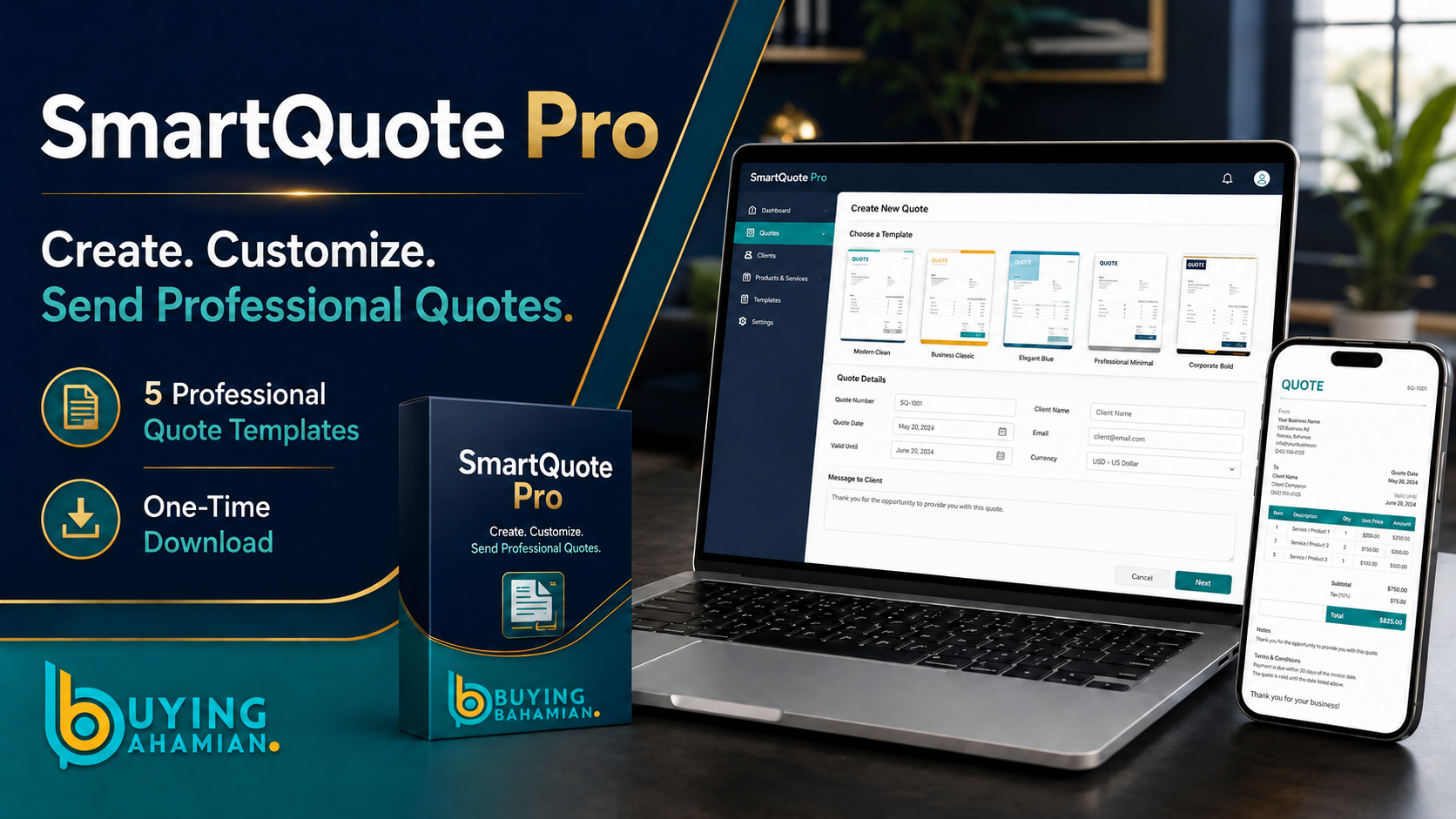 SmartQuote Pro application showcase