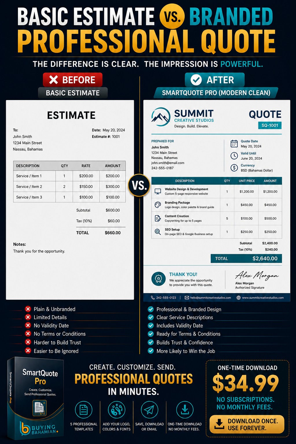 SmartQuote Pro Pinterest graphic 1