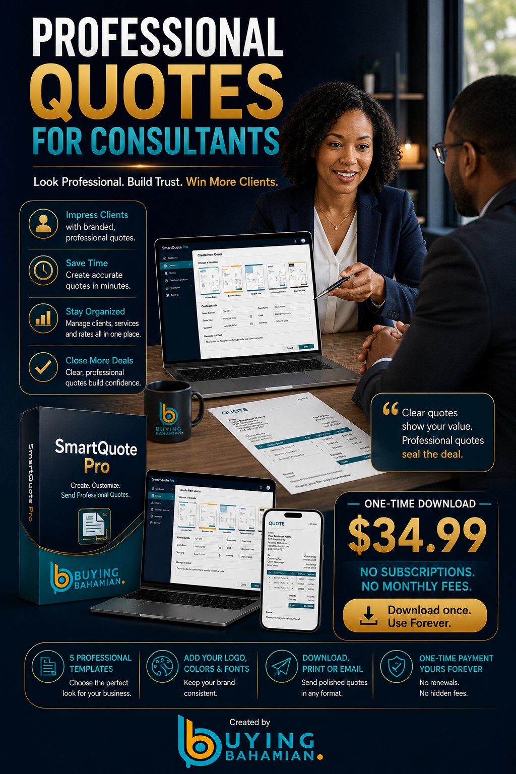 SmartQuote Pro Pinterest graphic 4