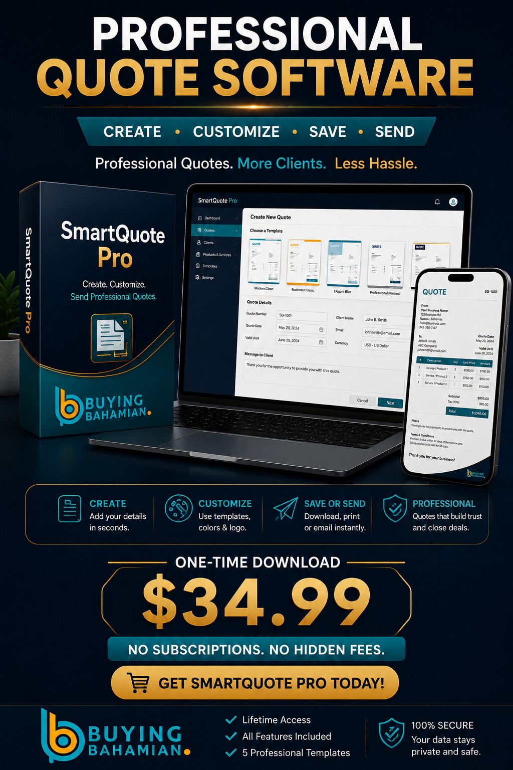SmartQuote Pro Pinterest graphic 6